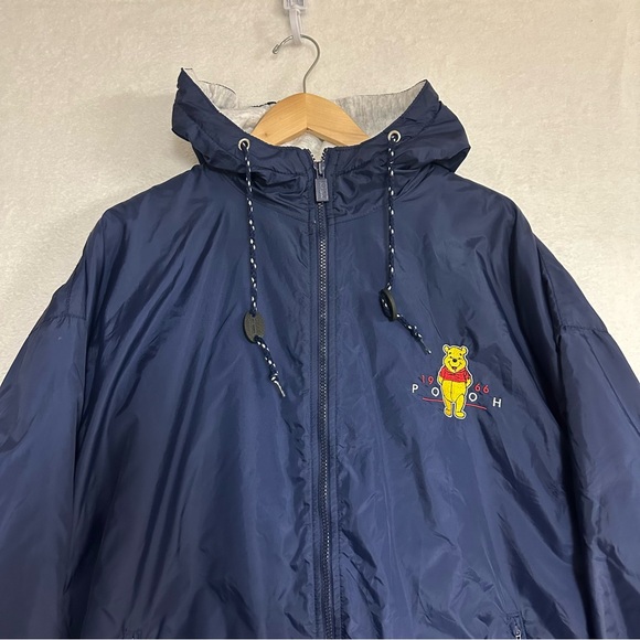 The Disney Store 1966 Navy Blue Winnie the Pooh Windbreaker Jacket Size XL Women - Picture 3 of 15